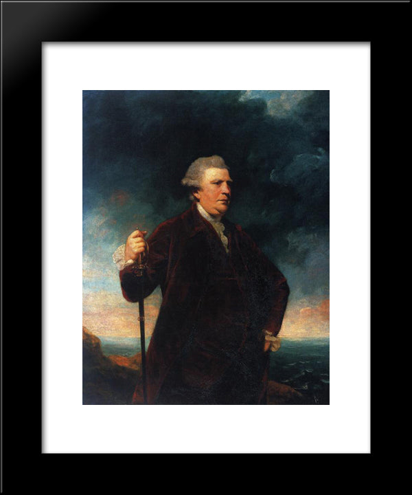Augustus Keppel 20x24 Black Modern Wood Framed Art Print Poster by Reynolds, Joshua