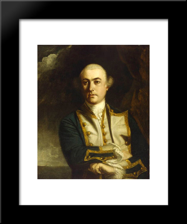 Captain The Honourable John Byron 20x24 Black Modern Wood Framed Art Print Poster by Reynolds, Joshua