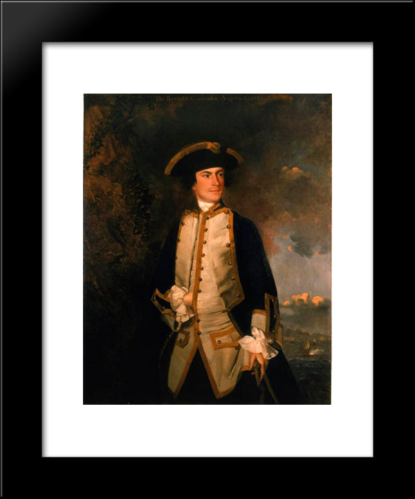 Commodore The Honourable Augustus Keppel 20x24 Black Modern Wood Framed Art Print Poster by Reynolds, Joshua
