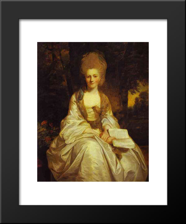Dorothy, Countess Of Lisburne 20x24 Black Modern Wood Framed Art Print Poster by Reynolds, Joshua