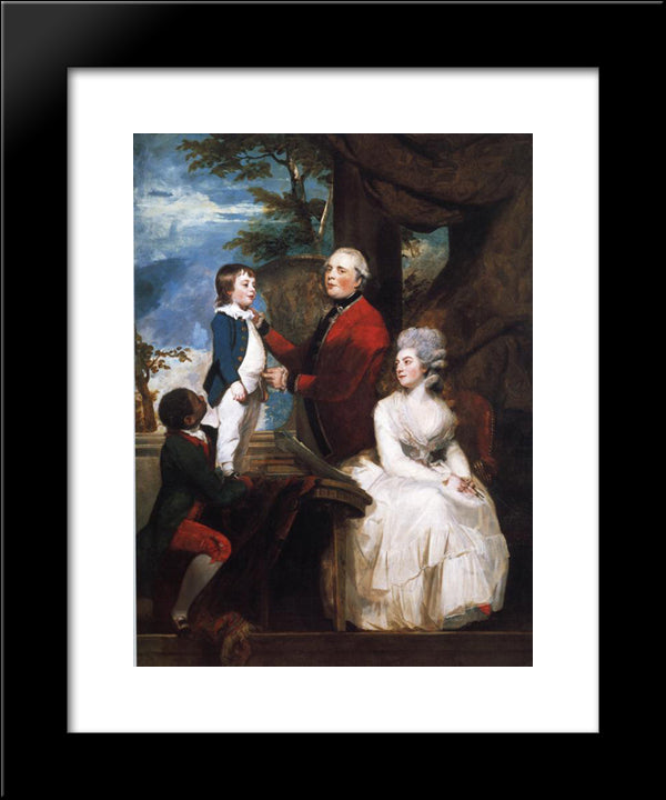 George Grenville, Earl Temple, Mary, Countess Temple, And Their Son Richard 20x24 Black Modern Wood Framed Art Print Poster by Reynolds, Joshua