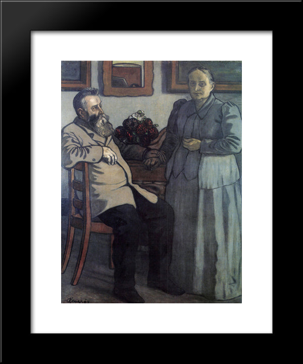 My Parents After Fourty Years Of Marriage 20x24 Black Modern Wood Framed Art Print Poster by Rippl Ronai, Jozsef
