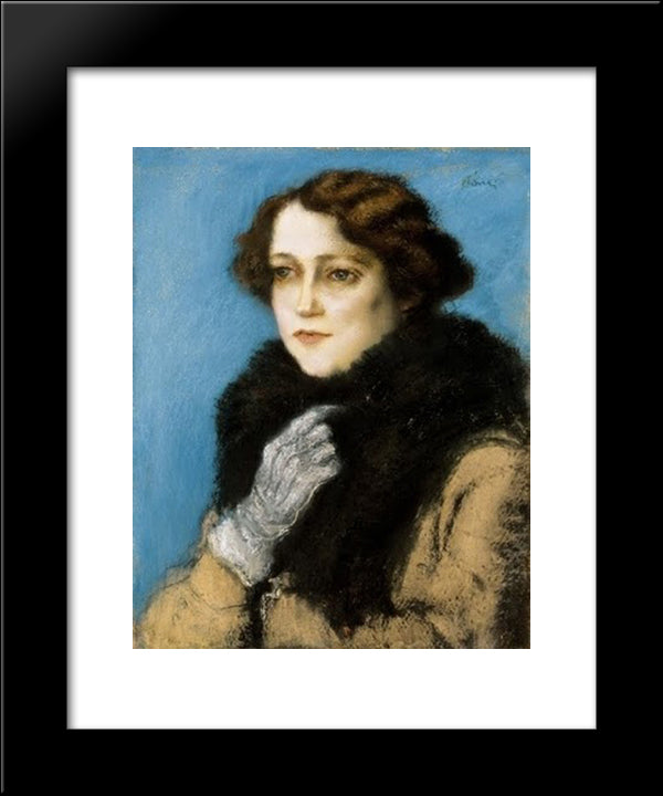 Terka Linzer 20x24 Black Modern Wood Framed Art Print Poster by Rippl Ronai, Jozsef