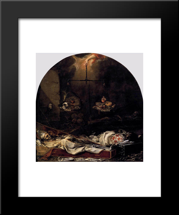 Finis Gloriae Mundi 20x24 Black Modern Wood Framed Art Print Poster by Valdes Leal, Juan de