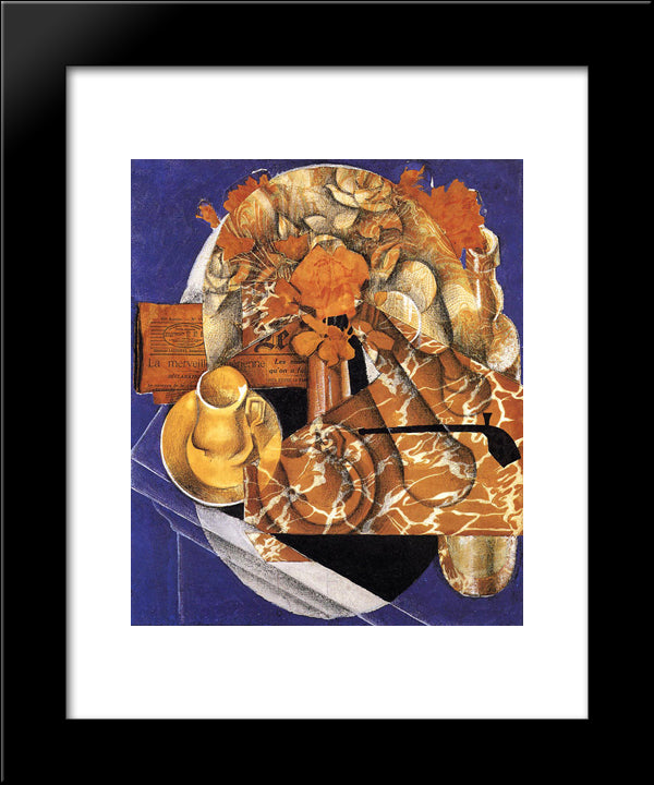 Flowers 20x24 Black Modern Wood Framed Art Print Poster by Gris, Juan