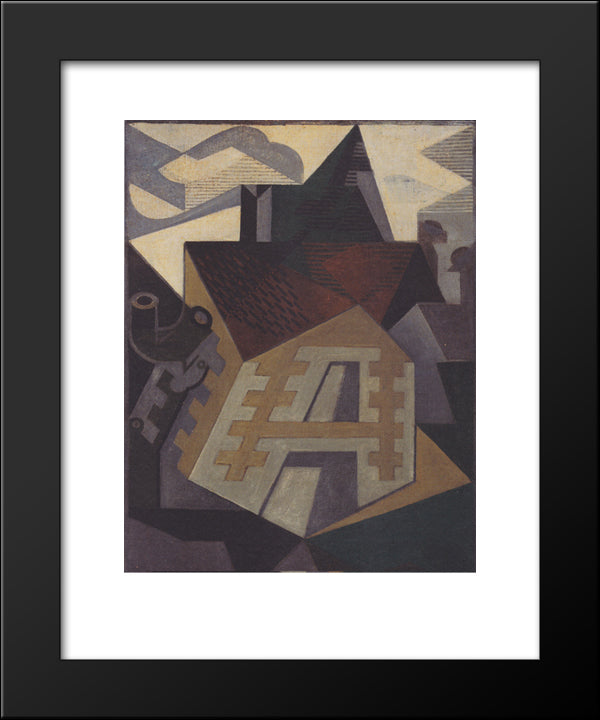 Landscape At Beaulieu 20x24 Black Modern Wood Framed Art Print Poster by Gris, Juan