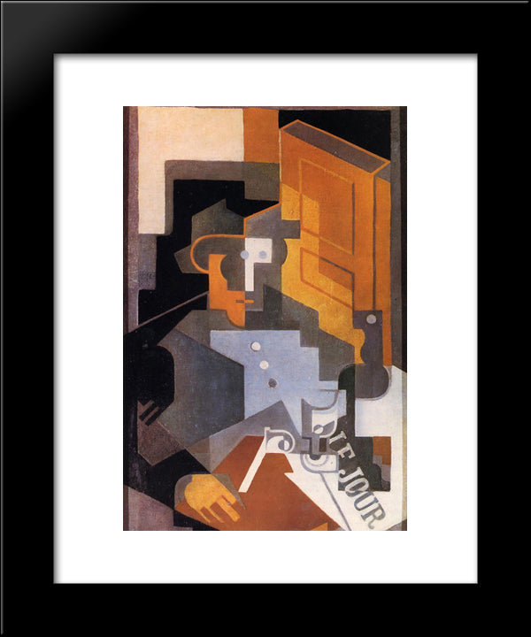 Man From Touraine 20x24 Black Modern Wood Framed Art Print Poster by Gris, Juan