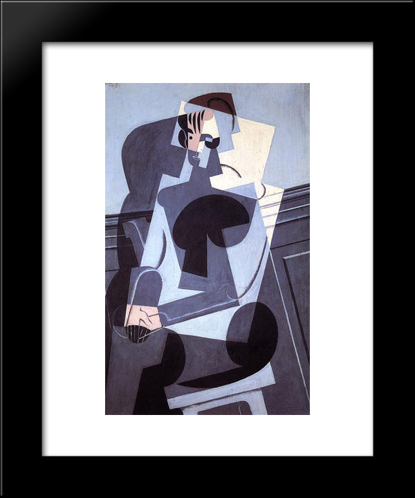 Portrait Of Madame Josette Gris 20x24 Black Modern Wood Framed Art Print Poster by Gris, Juan