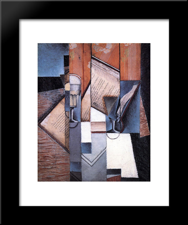 The Book 20x24 Black Modern Wood Framed Art Print Poster by Gris, Juan