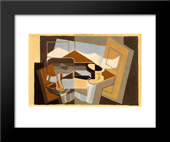 The Mountain 'Le Canigou' 20x24 Black Modern Wood Framed Art Print Poster by Gris, Juan