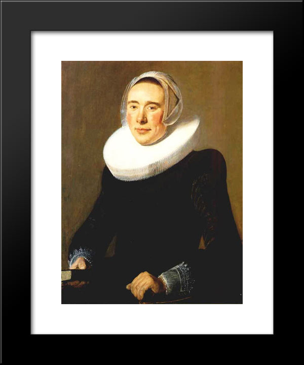 Portrait Of A Woman 20x24 Black Modern Wood Framed Art Print Poster by Leyster, Judith