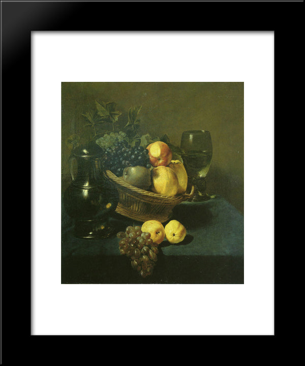 Still Life 20x24 Black Modern Wood Framed Art Print Poster by Leyster, Judith