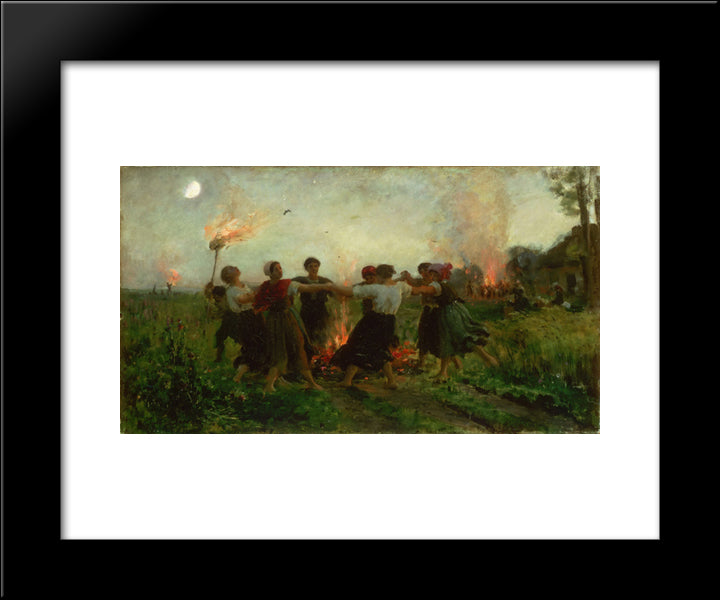 The Feast Of Saint John 20x24 Black Modern Wood Framed Art Print Poster by Breton, Jules