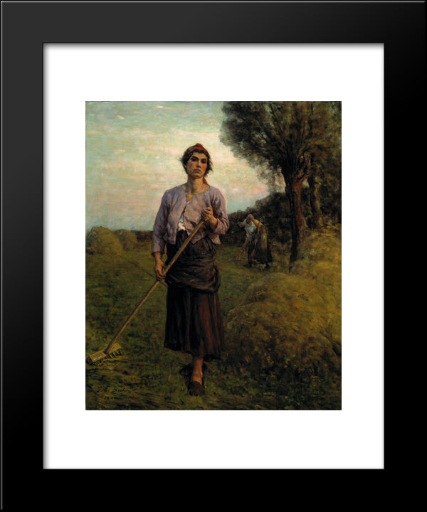 The Gleaner 20x24 Black Modern Wood Framed Art Print Poster by Breton, Jules