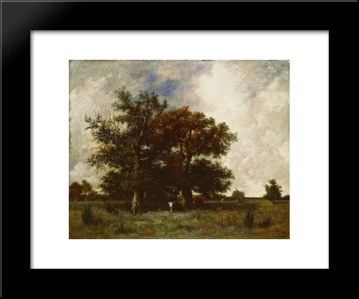 Fontainebleau Oaks 20x24 Black Modern Wood Framed Art Print Poster by Dupre, Jules