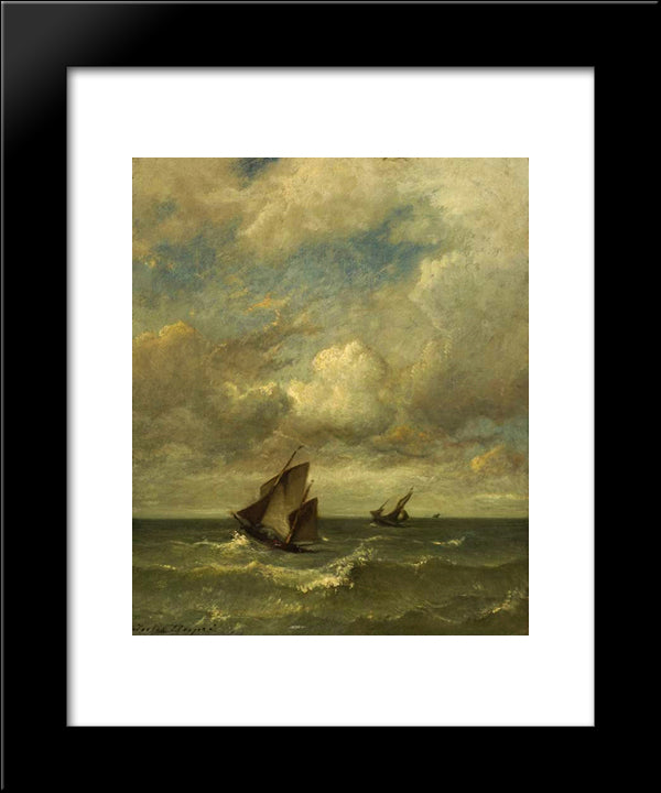 Shipping In A Breeze 20x24 Black Modern Wood Framed Art Print Poster by Dupre, Jules