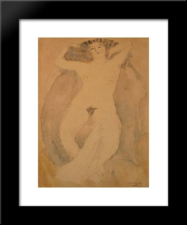 Clara 20x24 Black Modern Wood Framed Art Print Poster by Pascin, Jules
