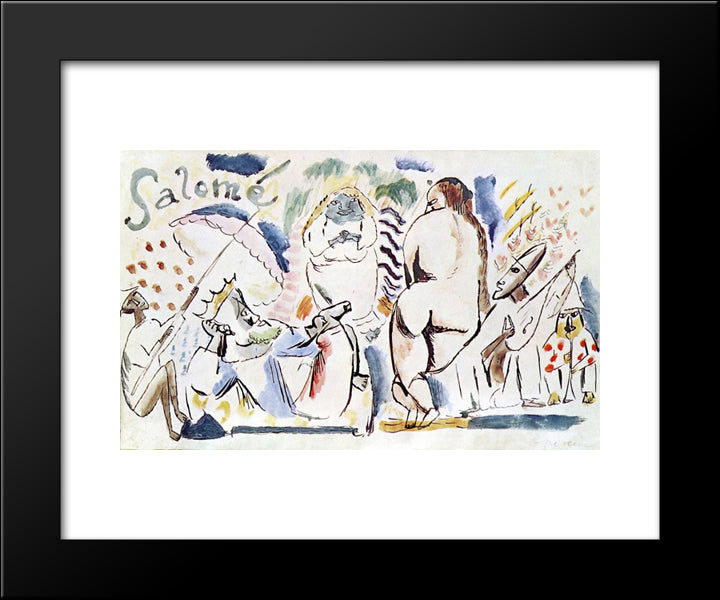 Salome 20x24 Black Modern Wood Framed Art Print Poster by Pascin, Jules
