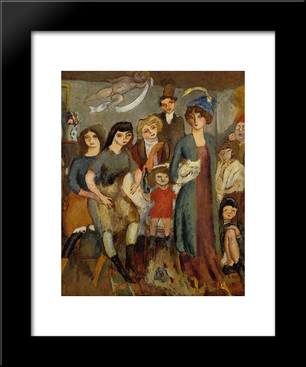 The Turkish Family 20x24 Black Modern Wood Framed Art Print Poster by Pascin, Jules