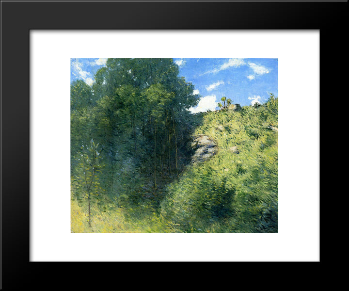 Ravine Near Branchville 20x24 Black Modern Wood Framed Art Print Poster by Weir, Julian Alden
