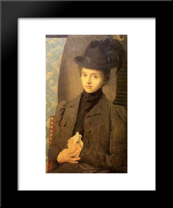 The Black Hat 20x24 Black Modern Wood Framed Art Print Poster by Weir, Julian Alden