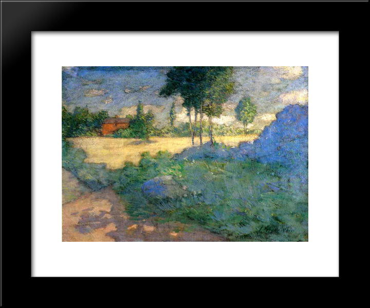 The Farmer'S Lawn 20x24 Black Modern Wood Framed Art Print Poster by Fresnaye, Roger