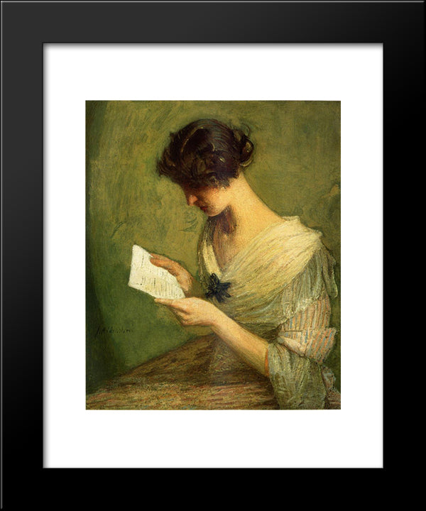 The Letter 20x24 Black Modern Wood Framed Art Print Poster by Weir, Julian Alden