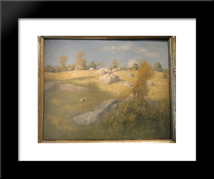 Upland Pasture 20x24 Black Modern Wood Framed Art Print Poster by Weir, Julian Alden