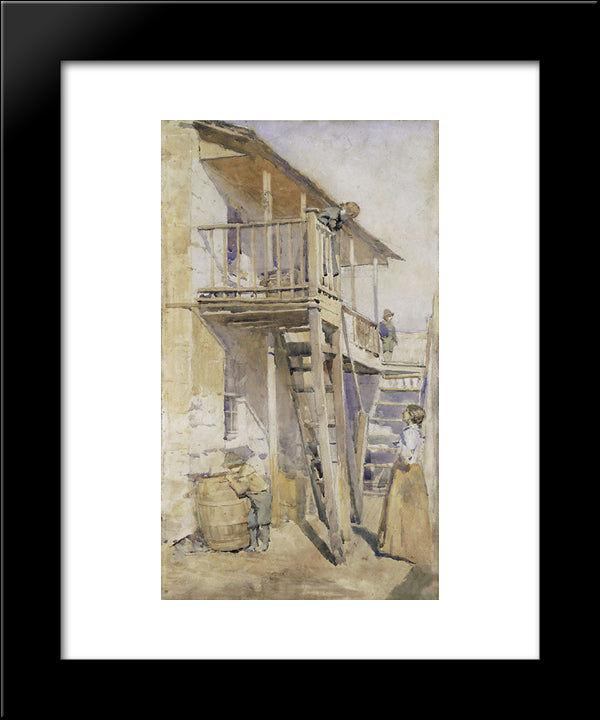 Back Of Old House, Clyde St Miller'S Point 20x24 Black Modern Wood Framed Art Print Poster by Ashton, Julian