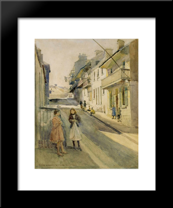 Clyde St, Miller'S Point 20x24 Black Modern Wood Framed Art Print Poster by Ashton, Julian