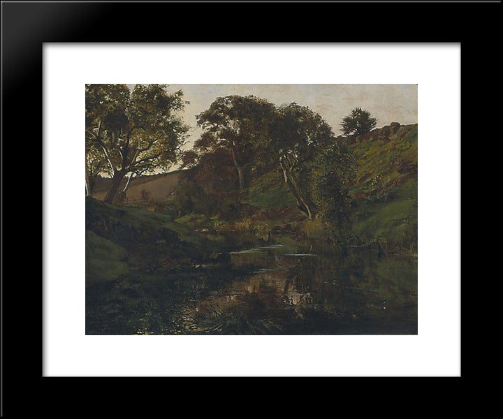 Evening, Merri Creek 20x24 Black Modern Wood Framed Art Print Poster by Ashton, Julian