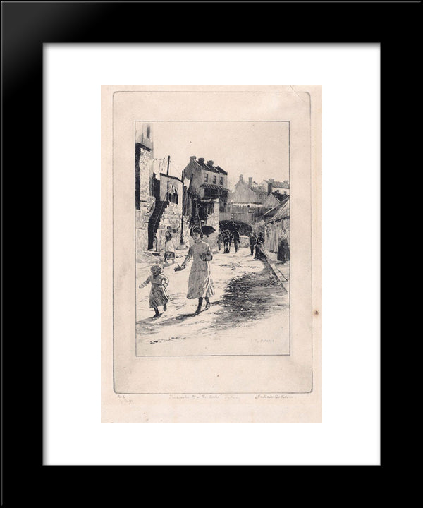 Gloucester Street, The Rocks, Sydney 20x24 Black Modern Wood Framed Art Print Poster by Ashton, Julian