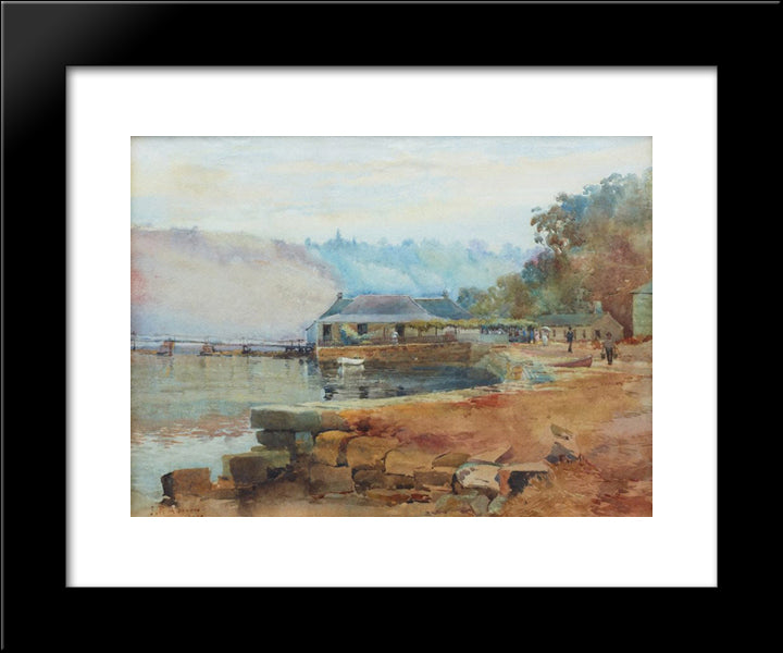 Mosman'S Bay 20x24 Black Modern Wood Framed Art Print Poster by Ashton, Julian