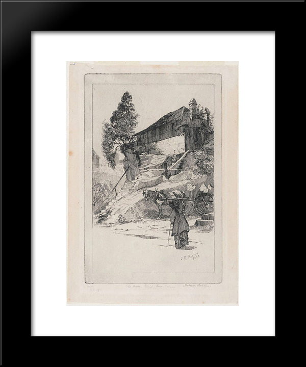 Old House, Trinity Lane, Sydney 20x24 Black Modern Wood Framed Art Print Poster by Ashton, Julian