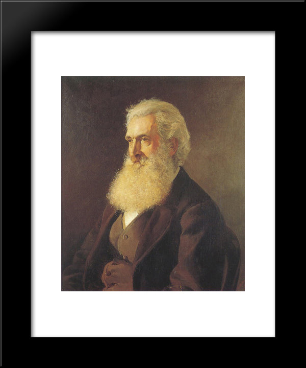 Portrait Of Louis Buvelot 20x24 Black Modern Wood Framed Art Print Poster by Ashton, Julian