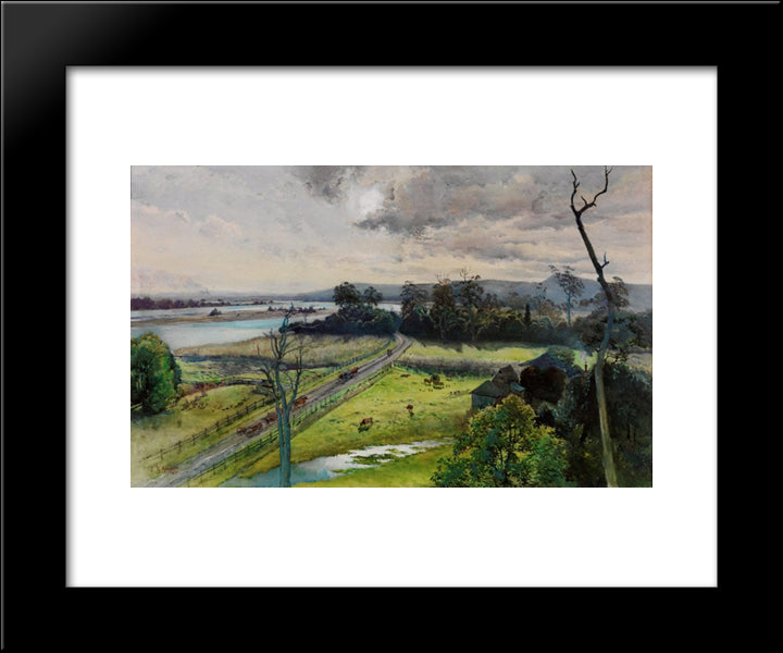 Shoalhaven River, Junction With Broughton Creek, New South Wales 20x24 Black Modern Wood Framed Art Print Poster by Ashton, Julian