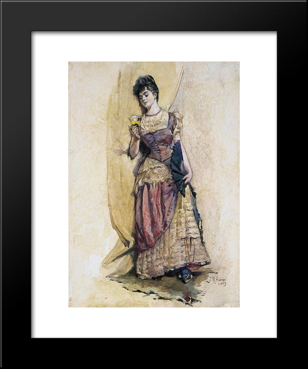 The Ball Dress 20x24 Black Modern Wood Framed Art Print Poster by Ashton, Julian