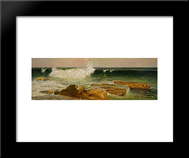 The Wave 20x24 Black Modern Wood Framed Art Print Poster by Ashton, Julian