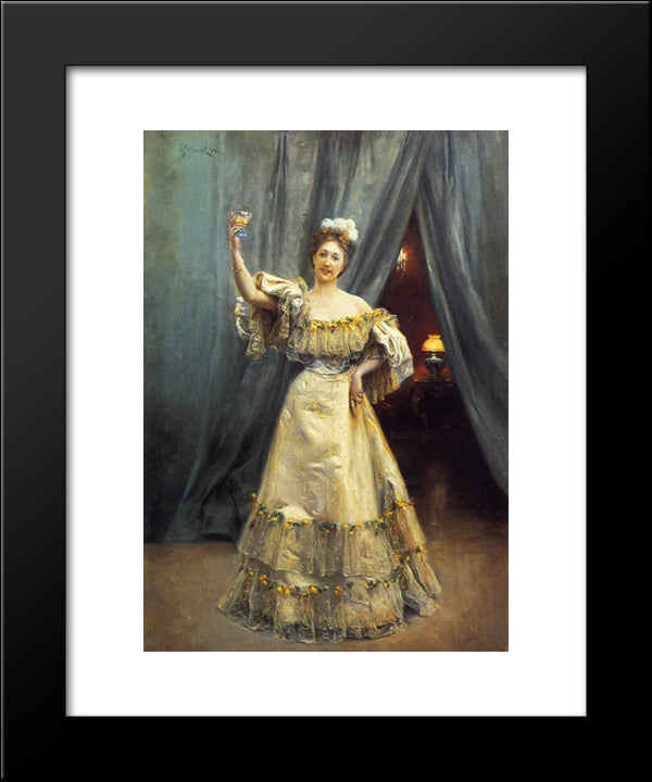 A Toast 20x24 Black Modern Wood Framed Art Print Poster by Stewart, Julius LeBlanc