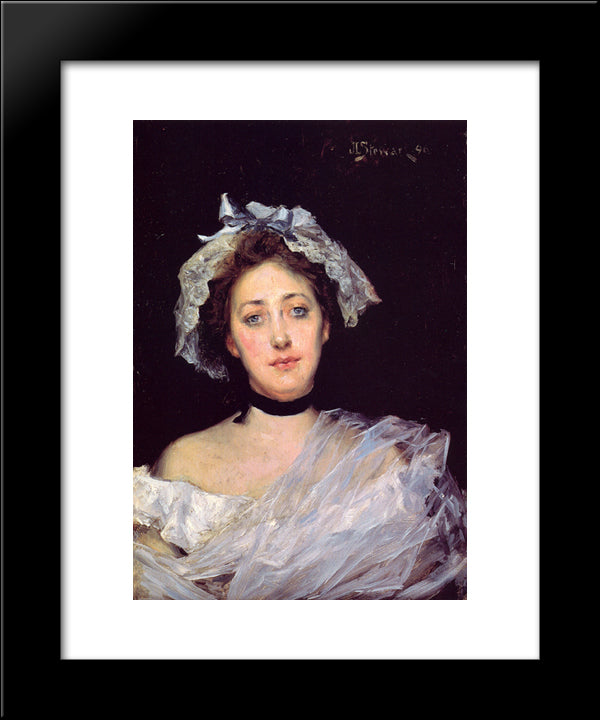 An English Lady 20x24 Black Modern Wood Framed Art Print Poster by Stewart, Julius LeBlanc
