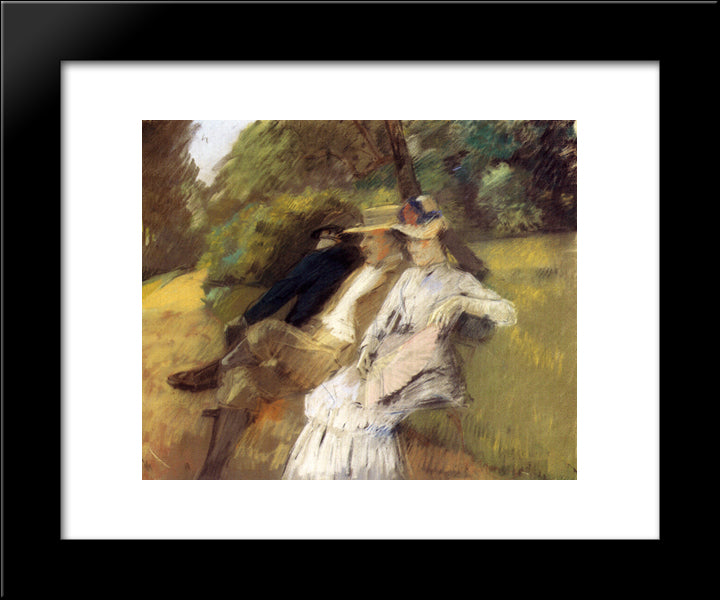 In The Park 20x24 Black Modern Wood Framed Art Print Poster by Stewart, Julius LeBlanc