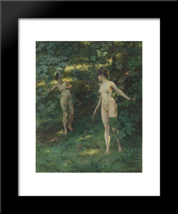 Nymphs Of Nysa 20x24 Black Modern Wood Framed Art Print Poster by Stewart, Julius LeBlanc