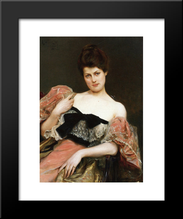Portrait Of A Lady 20x24 Black Modern Wood Framed Art Print Poster by Stewart, Julius LeBlanc