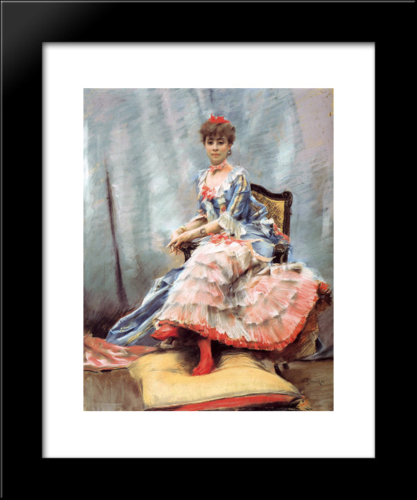 Portrait Of Laure Hayman 20x24 Black Modern Wood Framed Art Print Poster by Stewart, Julius LeBlanc