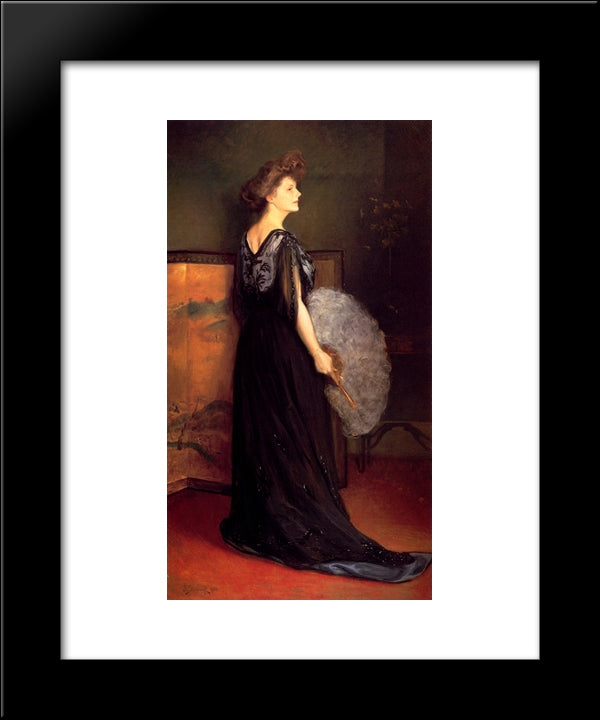 Portrait Of Mrs Francis Stanton Blake 20x24 Black Modern Wood Framed Art Print Poster by Stewart, Julius LeBlanc