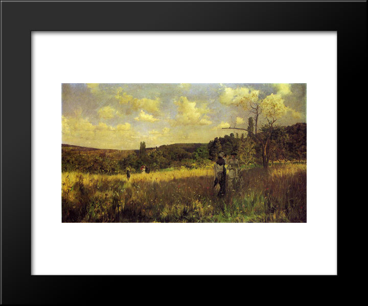Summer'S Promenade 20x24 Black Modern Wood Framed Art Print Poster by Stewart, Julius LeBlanc
