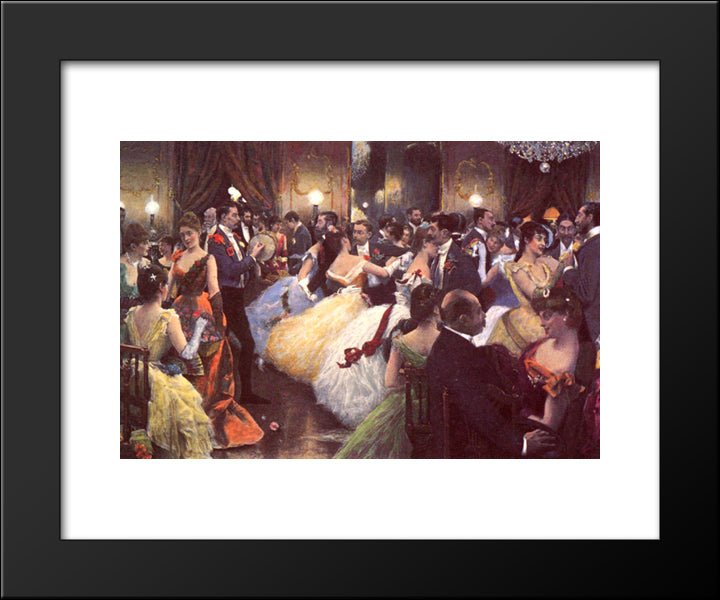 The Ball 20x24 Black Modern Wood Framed Art Print Poster by Stewart, Julius LeBlanc