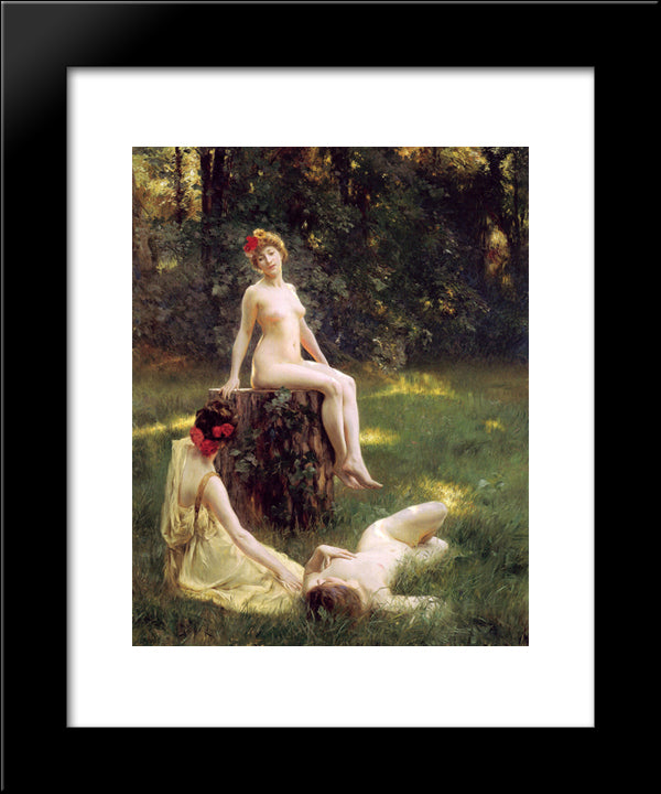 The Glade 20x24 Black Modern Wood Framed Art Print Poster by Stewart, Julius LeBlanc