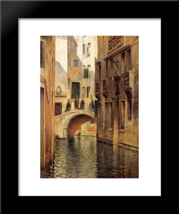 Venetian Canal 20x24 Black Modern Wood Framed Art Print Poster by Stewart, Julius LeBlanc
