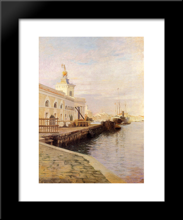 View Of Venice (The Dogana) 20x24 Black Modern Wood Framed Art Print Poster by Stewart, Julius LeBlanc